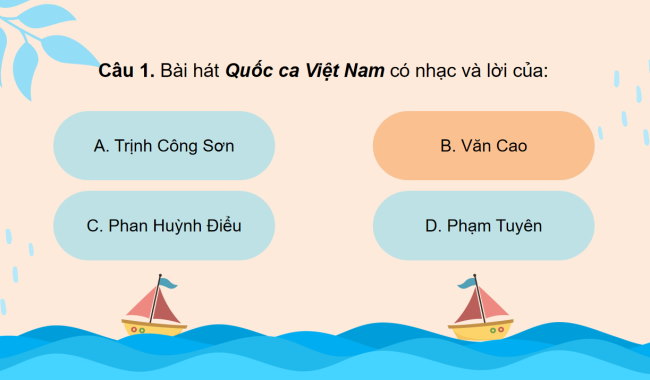 PowerPoint Âm nhạc 3 Chủ đề 2 Tiết 2: Hát Quốc ca Việt Nam (Lời 2). Nghe nhạc: Cháu hát về đảo xa