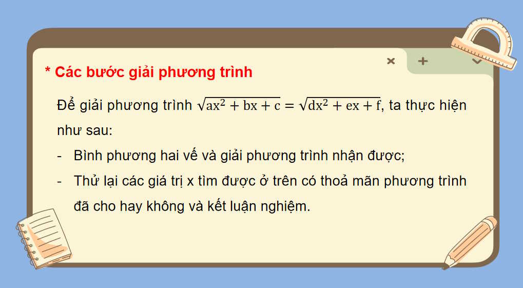 Giáo án Toán 10 Bài 18: Phương trình quy về phương trình bậc hai