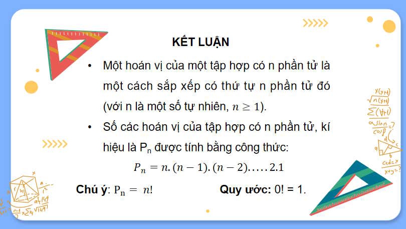 Giáo án Toán 10 Bài 24: Hoán vị chỉnh hợp và tổ hợp