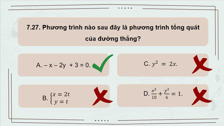 Bài tập cuối chương 7 Toán 10