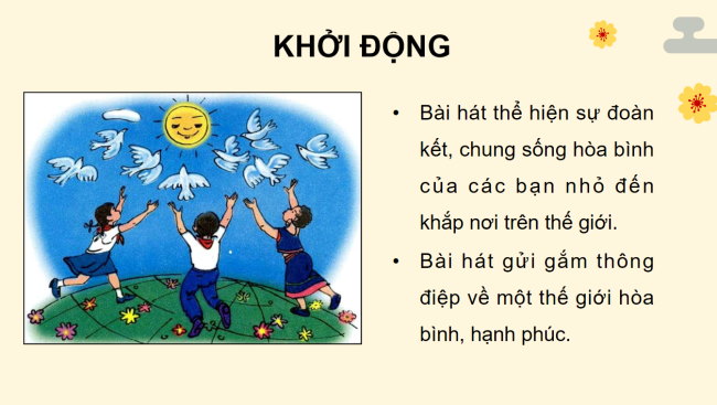 PowerPoint Mĩ thuật 5 Chủ đề 8: Vì một thế giới hoà bình