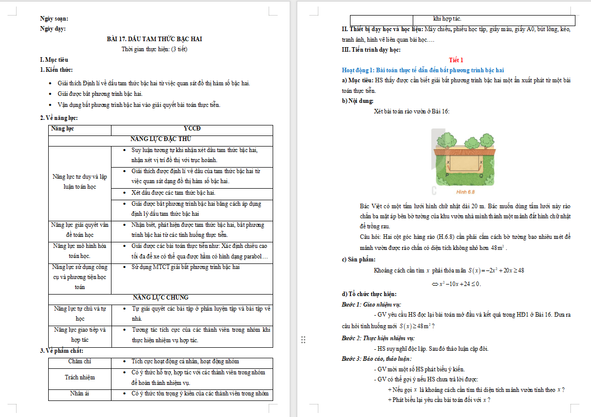 PowerPoint Toán 10 Bài 17: Dấu của tam thức bậc hai