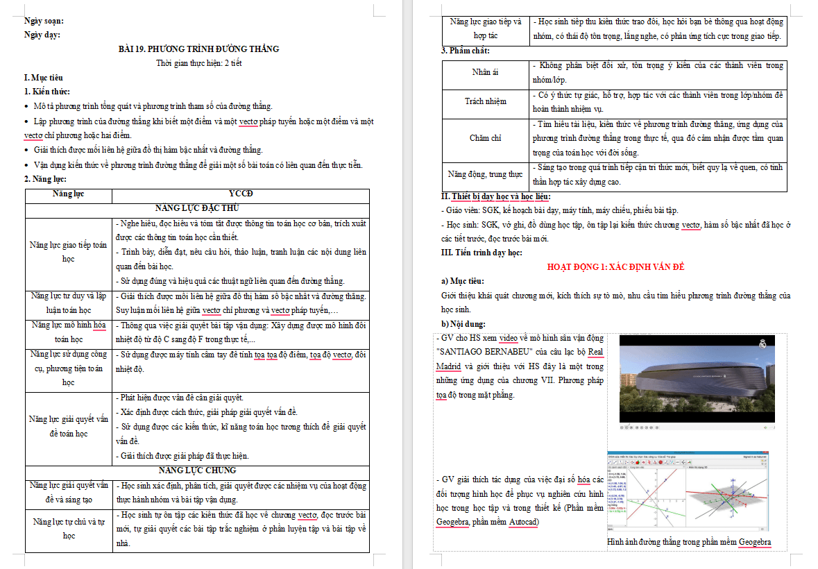 PowerPoint Toán 10 Bài 19: Phương trình đường thẳng