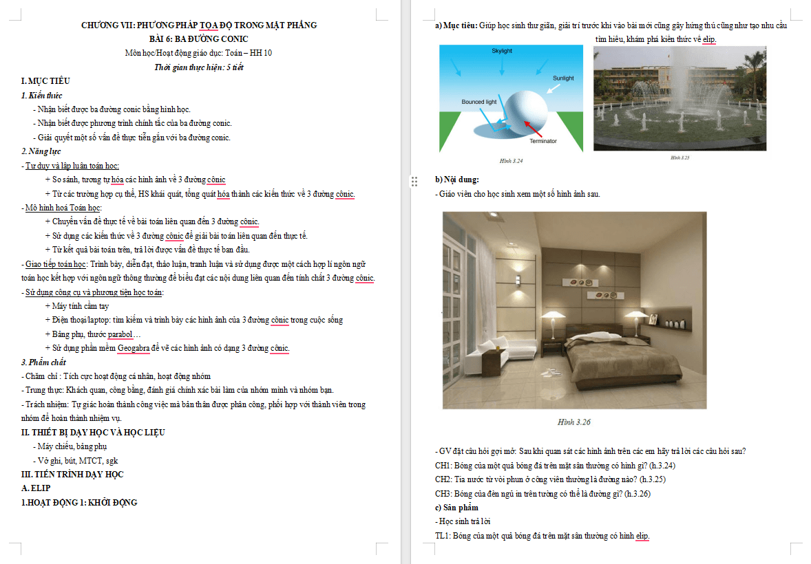 PowerPoint Toán 10 Bài 22: Ba đường conic