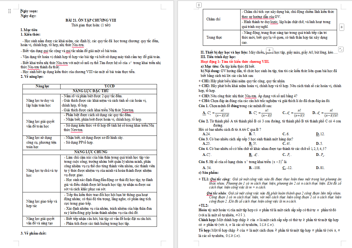 Bài tập cuối chương 8 Toán 10