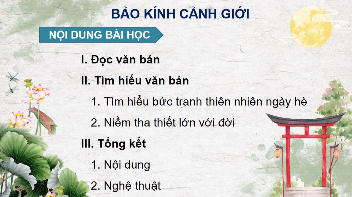 PowerPoint Bài Bảo kính cảnh giới Văn 10 Kết nối tri thức