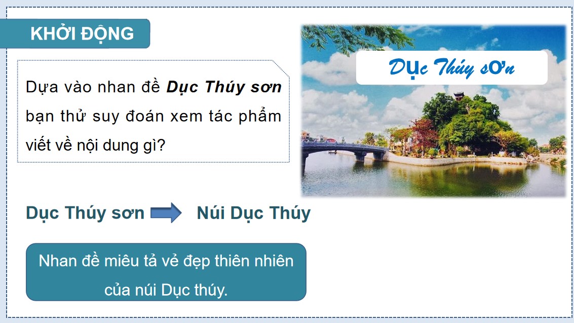 PowerPoint Bài Dục Thúy sơn Văn 10 Kết nối tri thức