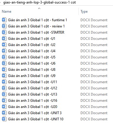 Giáo án Tiếng Anh lớp 3 Global Success