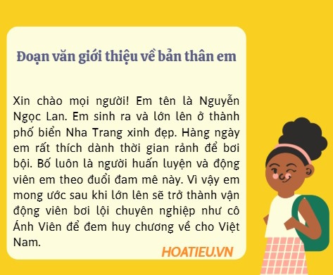 Viết đoạn văn giới thiệu về em lớp 3