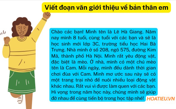 Viết đoạn văn giới thiệu về em lớp 3