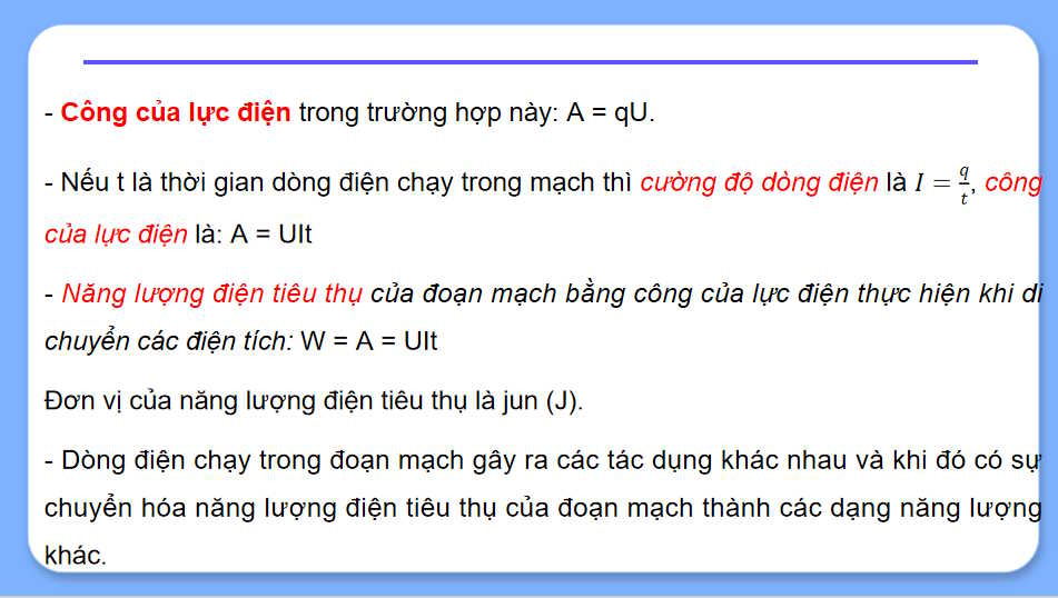 Vật lí 11 Bài 25: Năng lượng và công suất điện