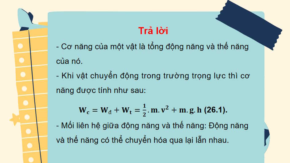 Giáo án PowerPoint Vật lí 10 Bài 26