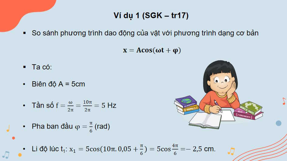 Vật lí 11 Bài 4: Bài tập về dao động điều hoà