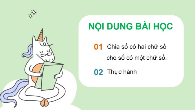 PowerPoint Toán 3: Chia số có hai chữ số cho số có một chữ số