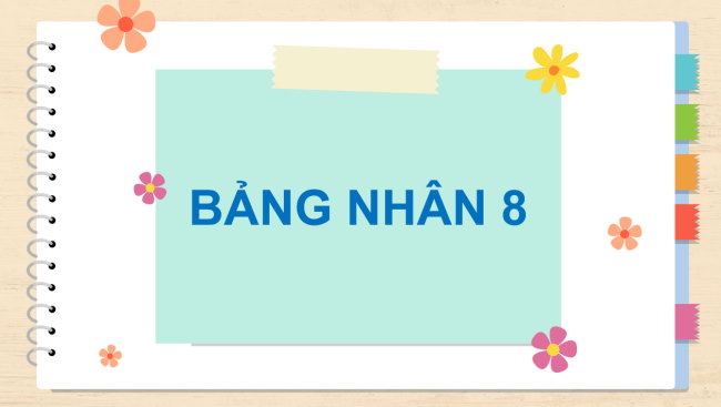 PowerPoint Toán 3: Bảng nhân 8