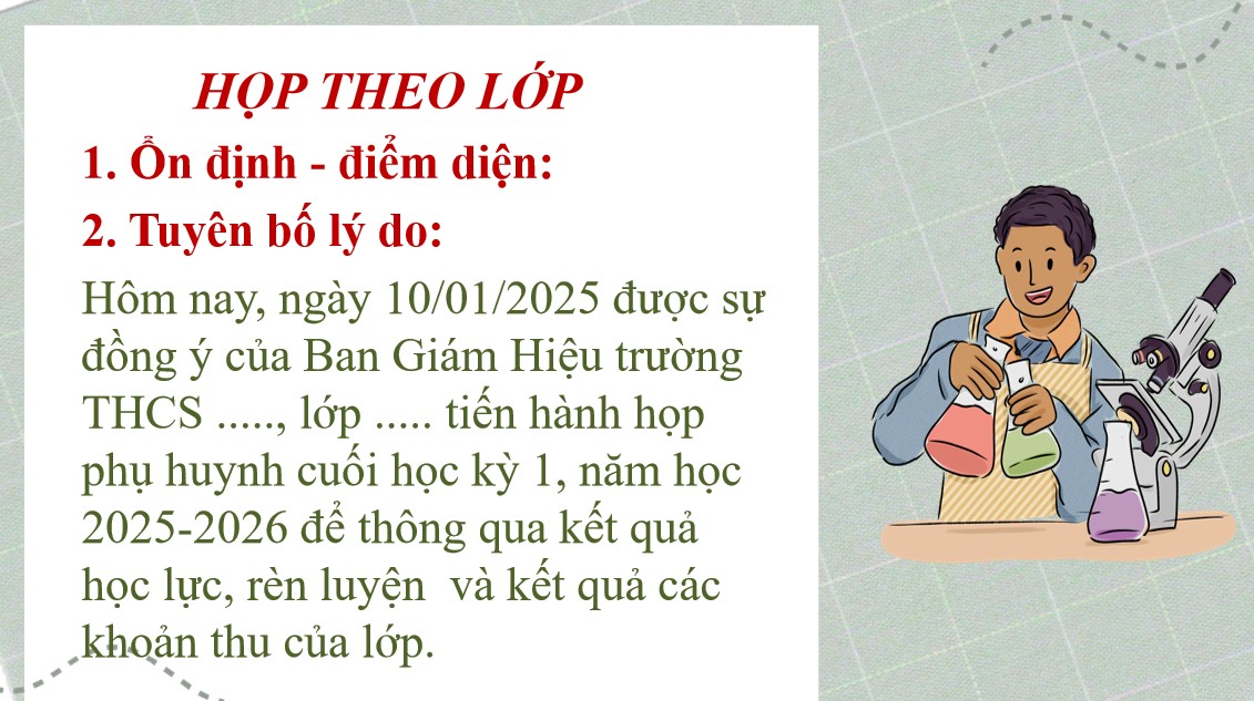 Mẫu powerpoint họp phụ huynh cuối học kì 1