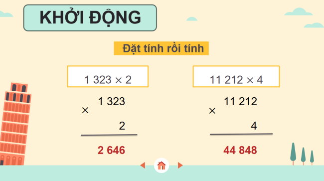 PowerPoint Toán lớp 4 Bài 31: Nhân với số có một chữ số