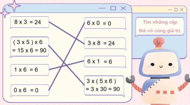 PowerPoint Toán lớp 4 Bài 34: Các tính chất của phép nhân