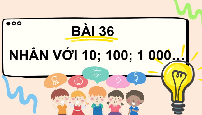 PowerPoint Toán lớp 4 Bài 36: Nhân với 10, 100, 1 000,…