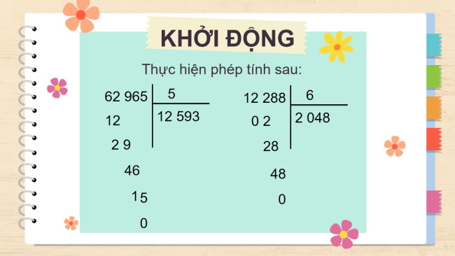 PowerPoint Toán lớp 4 Bài 40: Chia cho số có hai chữ số