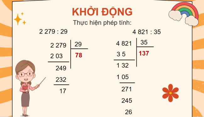 PowerPoint Toán lớp 4 Bài 44: Thương có chữ số 0