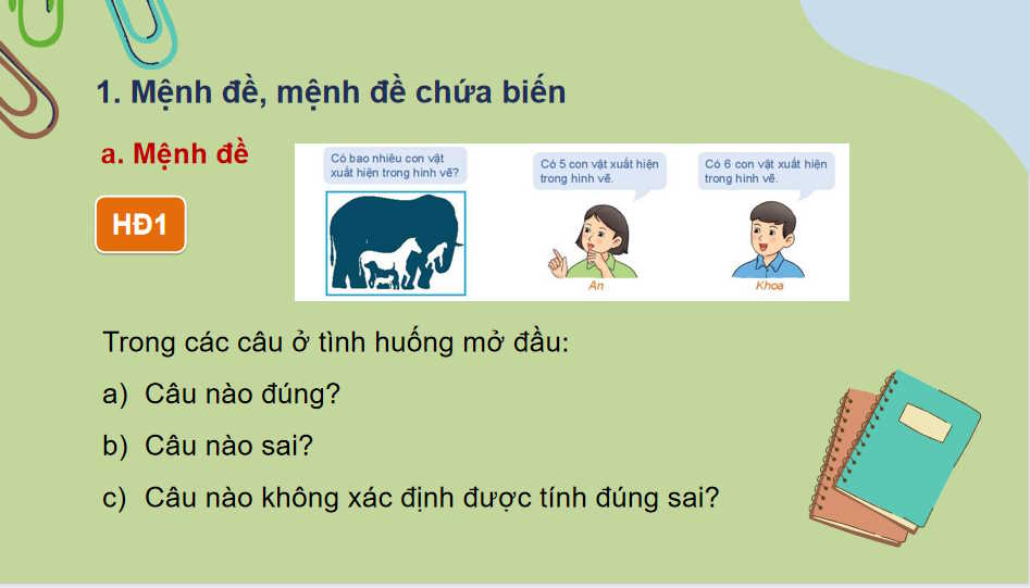 Giáo án Toán 10 Bài 1 Mệnh đề