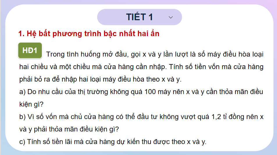 Giáo án Toán 10 Bài 4 Hệ bất phương trình bậc nhất hai ẩn