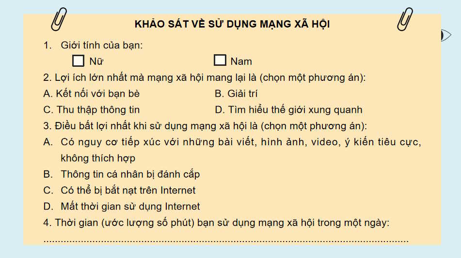 Toán 10 Mạng xã hội Lợi và hại