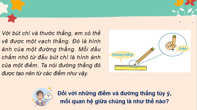 PowerPoint Toán 6 Bài 32: Điểm và đường thẳng