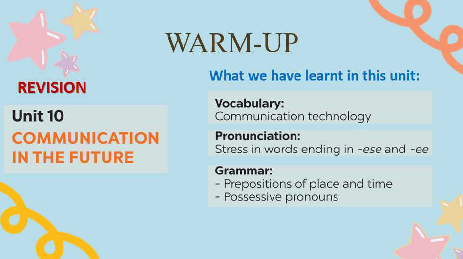 Giáo án Tiếng Anh 8 Unit 10: Looking Back