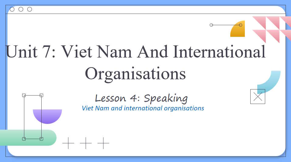 Tiếng Anh 10 Unit 7 Speaking