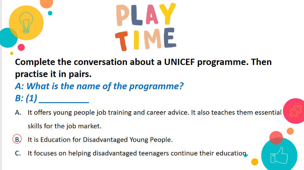 Tiếng Anh 10 Unit 7 Speaking