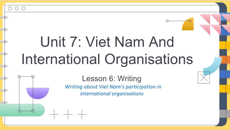 Tiếng Anh 10 Unit 7 Writing
