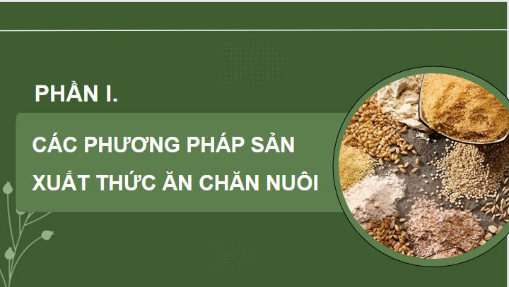 Sản xuất và chế biến thức ăn chăn nuôi