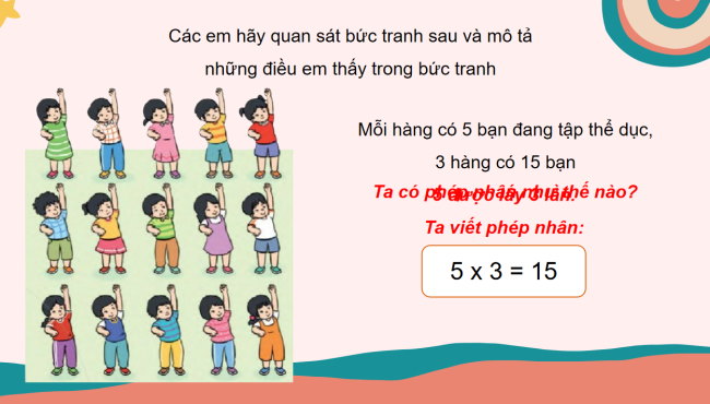 PowerPoint Toán 2: Bảng nhân 5