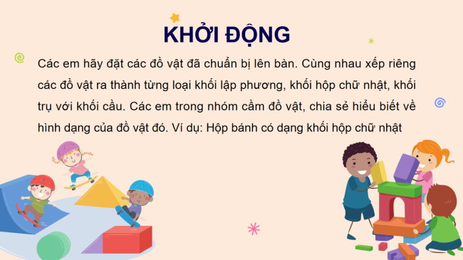 PowerPoint Toán 2: Thực hành lắp ghép, xếp hình khối