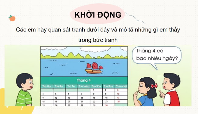PowerPoint Toán 2: Ngày - Tháng