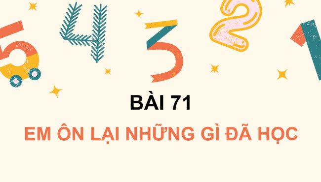 PowerPoint Toán 2: Em ôn lại những gì đã học trang 40