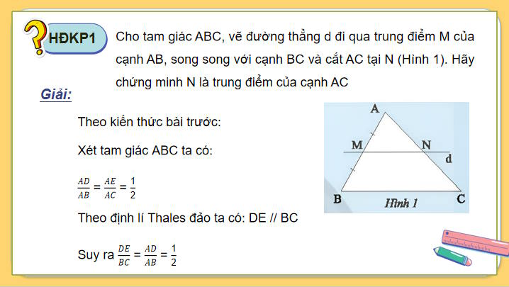 Giáo án Toán 8 Bài 2: Đường trung bình của tam giác