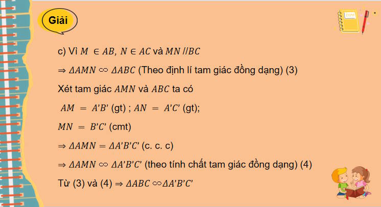 Các trường hợp đồng dạng của hai tam giác