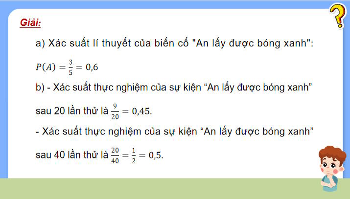 Xác suất lí thuyết và xác suất thực nghiệm