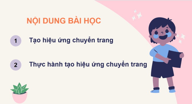 PowerPoint Tin học 4 Bài 9: Hiệu ứng chuyển trang
