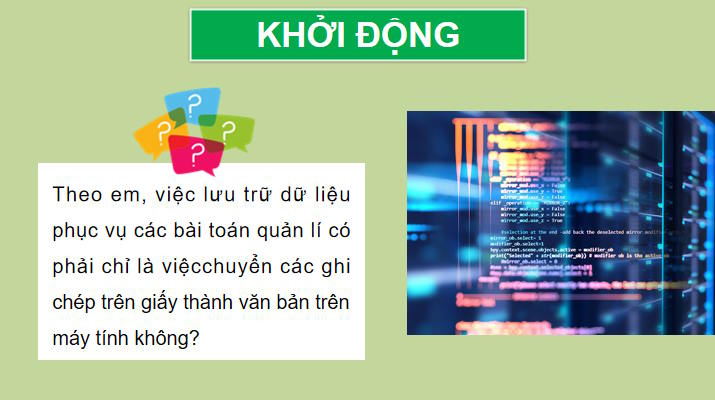 Giáo án Tin học 11 Bài 11: Cơ sở dữ liệu