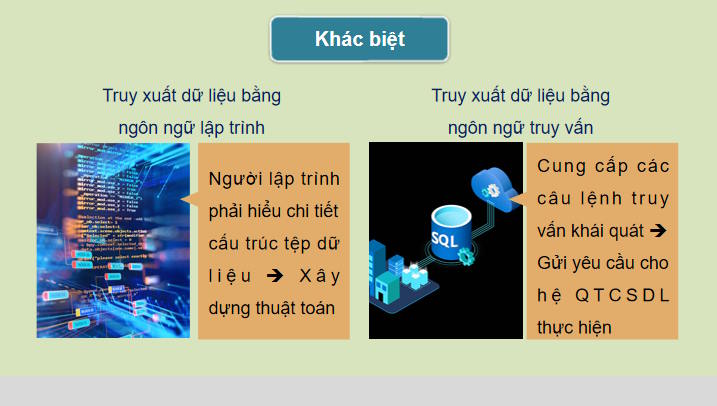 Giáo án Tin học 11 Bài 14: SQL Ngôn ngữ truy vấn có cấu trúc