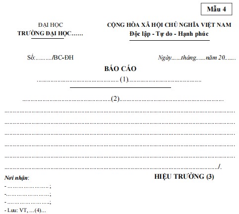 Mẫu báo cáo chung Mẫu báo cáo chung