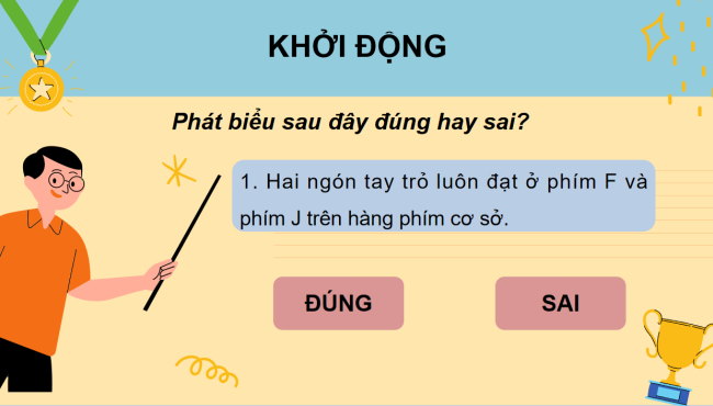 PowerPoint Tin học 3 Bài 4: Cùng thi đua gõ phím