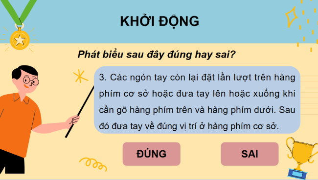 PowerPoint Tin học 3 Bài 4: Cùng thi đua gõ phím