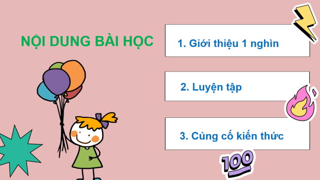 PowerPoint Toán 2: Đơn vị, chục, trăm, nghìn