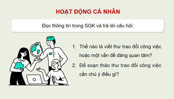 Giáo án Ngữ văn 12 Bài 8: Viết thư trao đổi về công việc hoặc một vấn đề đáng quan tâm 