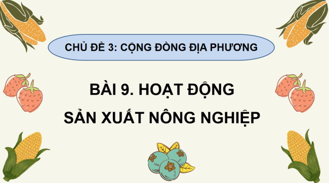 PowerPoint Tự nhiên và xã hội 3 Bài 9: Hoạt động sản xuất nông nghiệp